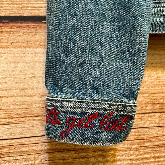 American Eagle jean jacket ‘just for fun’ - Picture 2 of 8